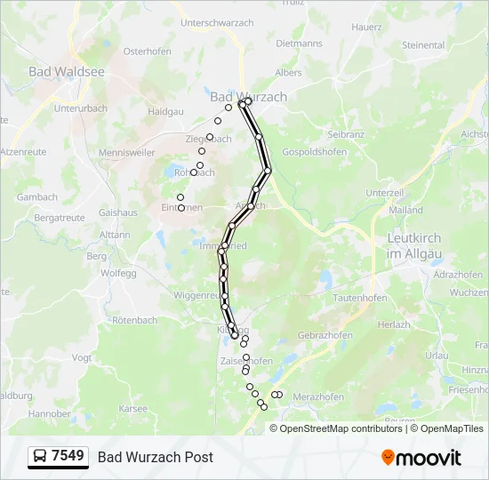 7549 Bus Line Map