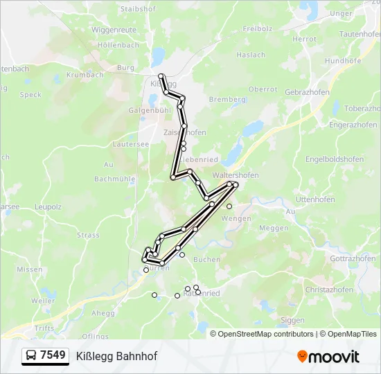 7549 Bus Line Map
