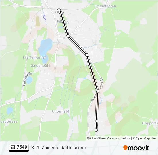 7549 Bus Line Map