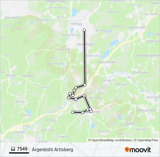 7549 Bus Line Map