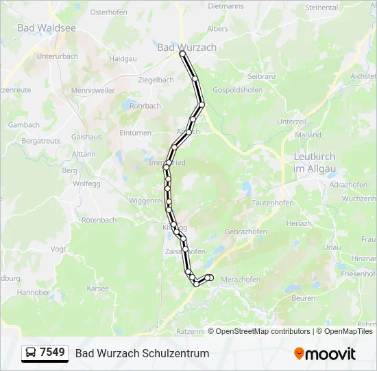 7549 Bus Line Map