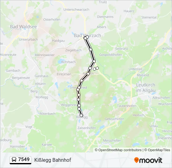 7549 Bus Line Map