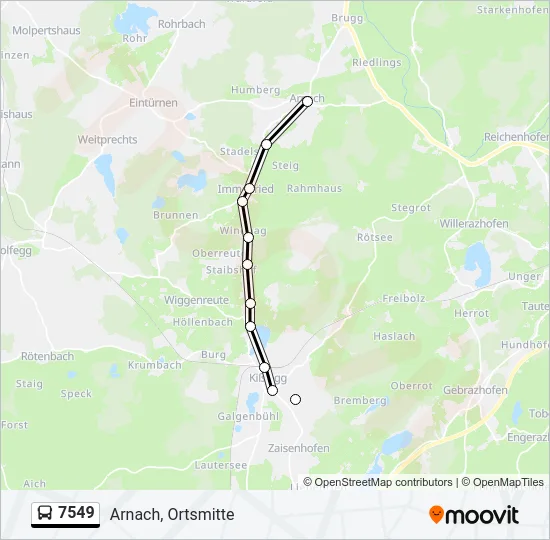 7549 Bus Line Map