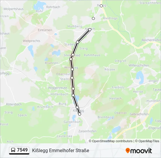 7549 Bus Line Map