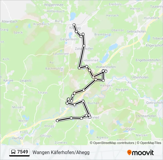 7549 Bus Line Map