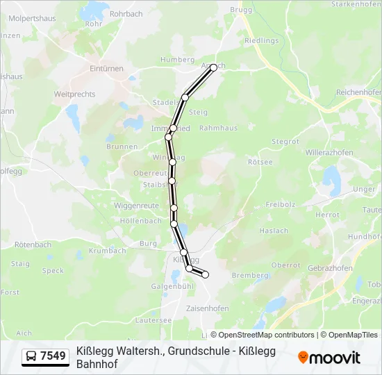 7549 Bus Line Map