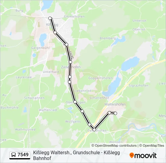 7549 Bus Line Map
