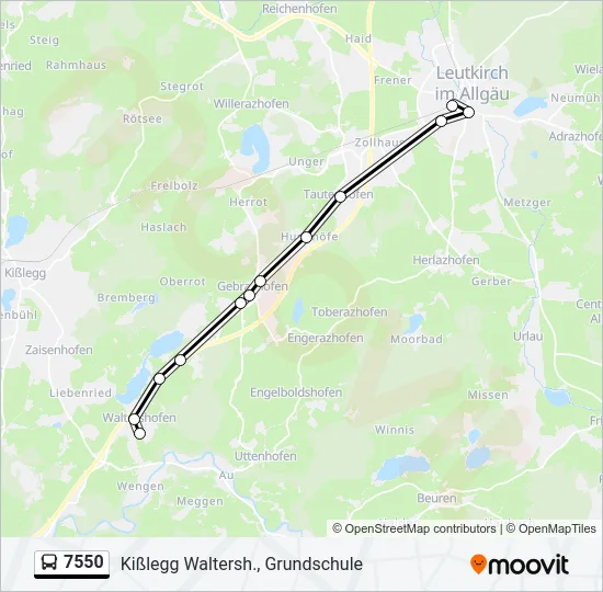 7550 Bus Line Map