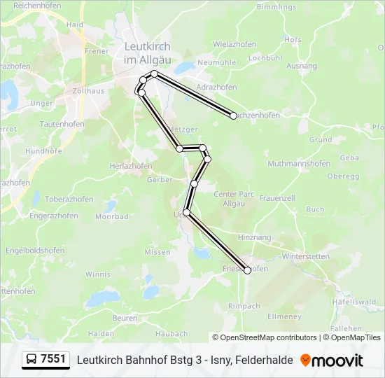 7551 Bus Line Map