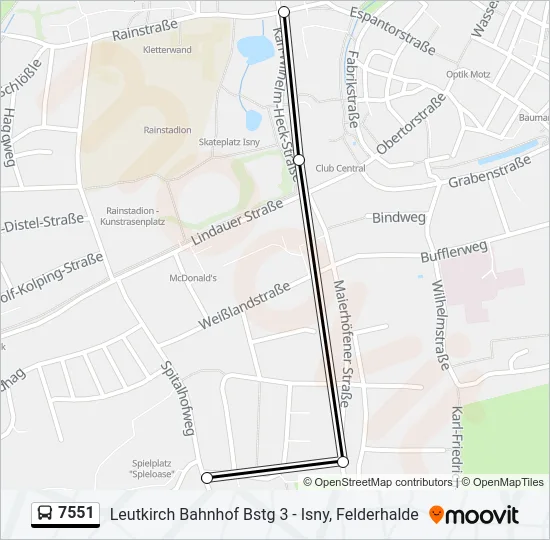 7551 Bus Line Map