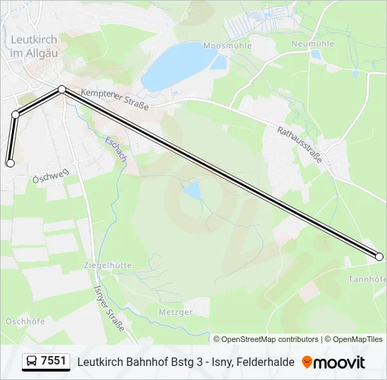 7551 Bus Line Map