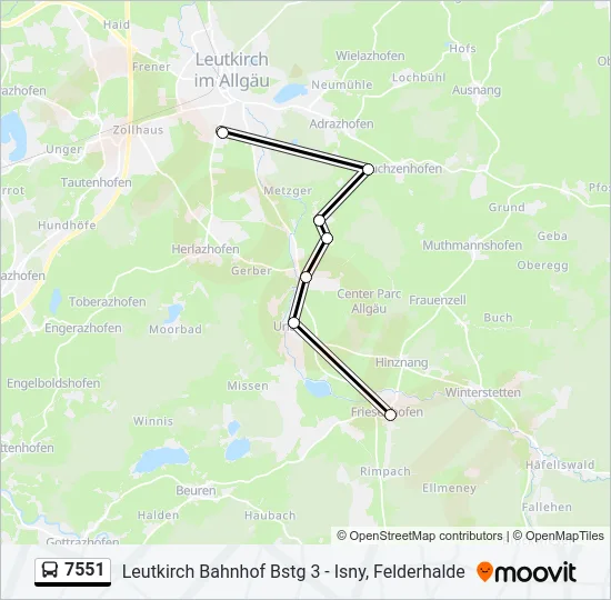 7551 Bus Line Map