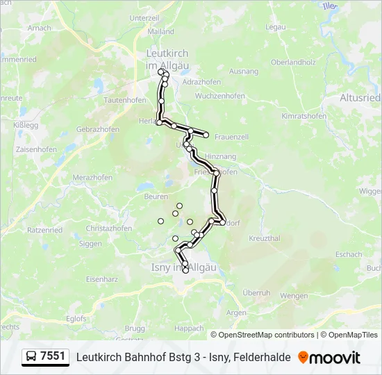 7551 Bus Line Map
