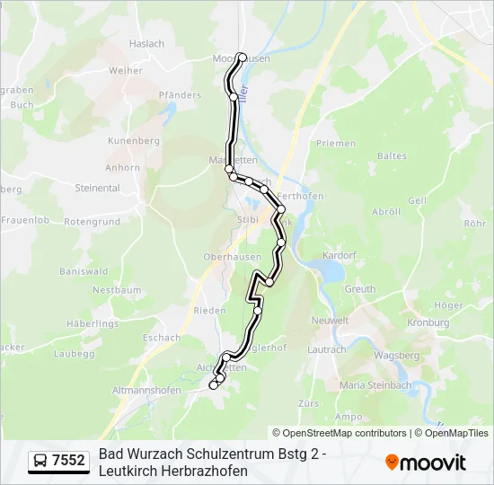 7552 Bus Line Map