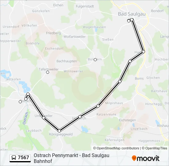7567 Bus Line Map