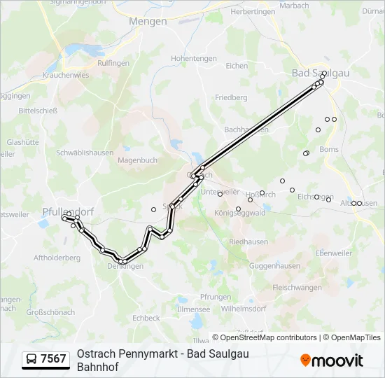7567 Bus Line Map