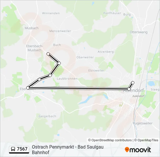 7567 Bus Line Map