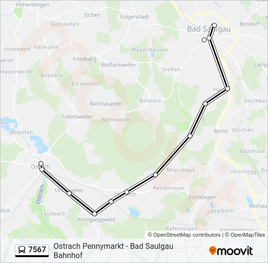 7567 Bus Line Map
