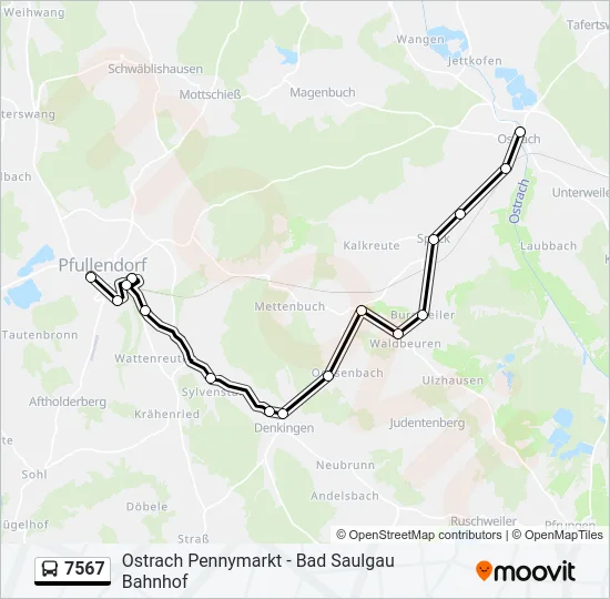 7567 Bus Line Map