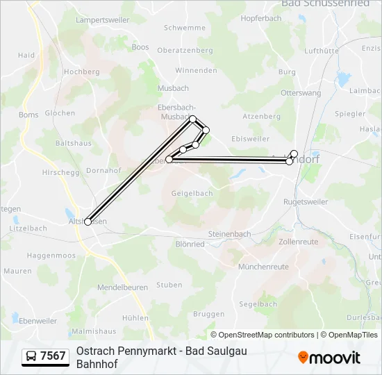 7567 Bus Line Map