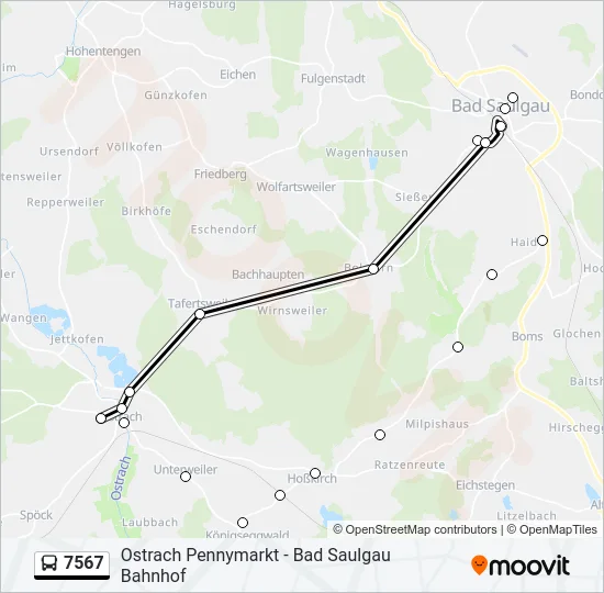7567 Bus Line Map
