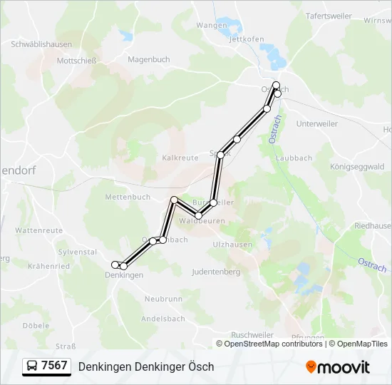 7567 Bus Line Map
