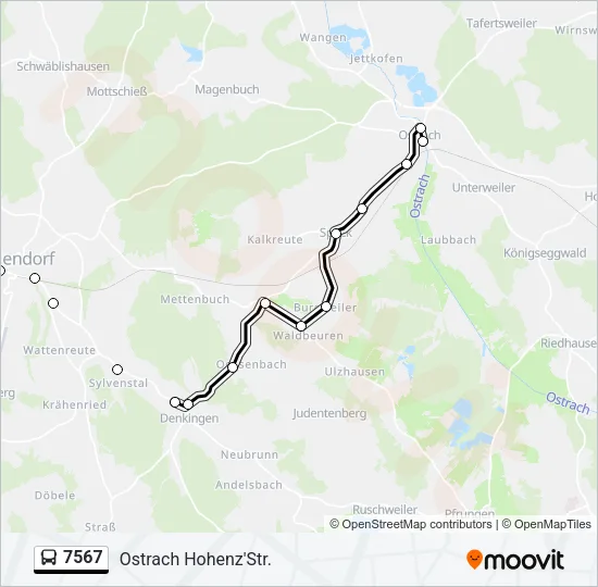 7567 Bus Line Map
