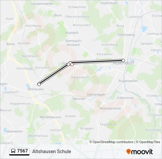 7567 Bus Line Map