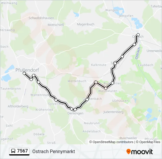 7567 Bus Line Map