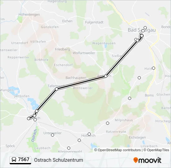 7567 Bus Line Map