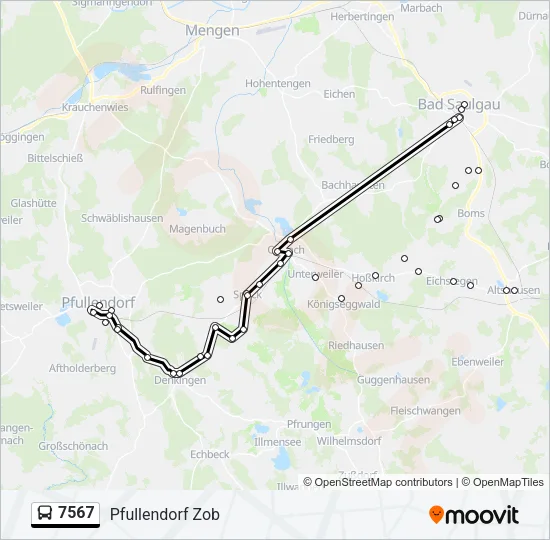 7567 Bus Line Map