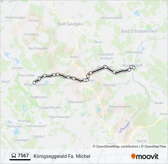 7567 Bus Line Map