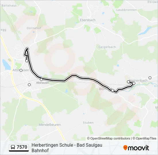 7570 Bus Line Map