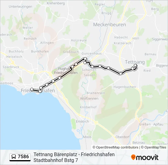 7586 Bus Line Map