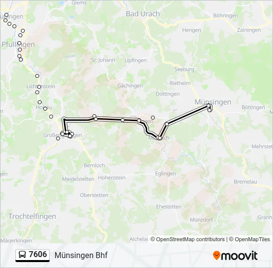 7606 Bus Line Map