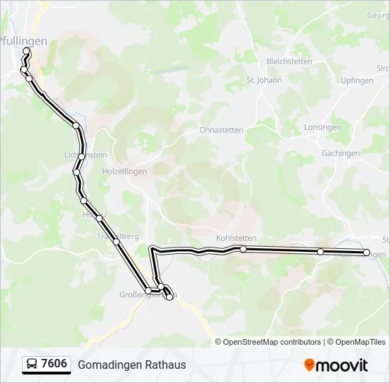 7606 Bus Line Map