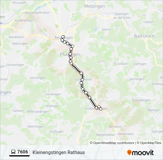 7606 Bus Line Map