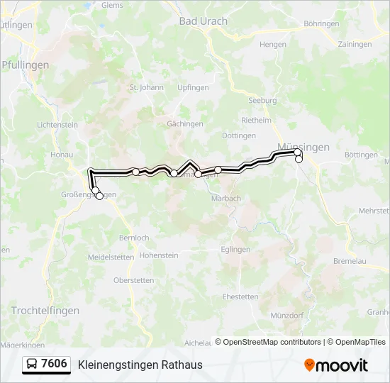 7606 Bus Line Map