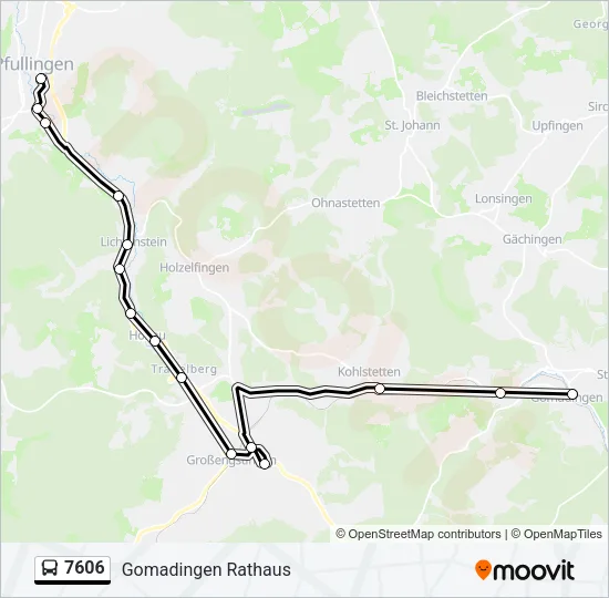 7606 Bus Line Map