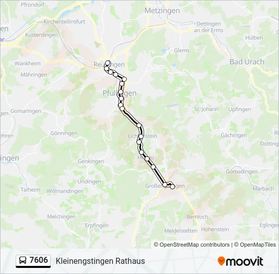 7606 Bus Line Map