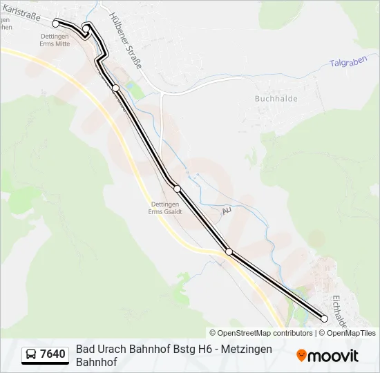 7640 Bus Line Map