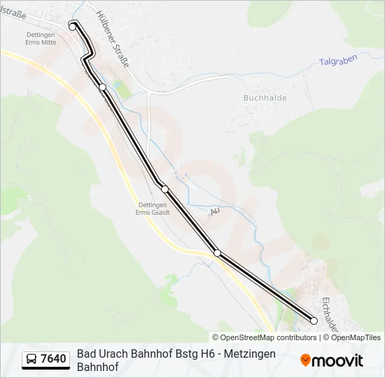 7640 Bus Line Map