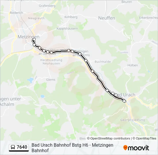 7640 Bus Line Map