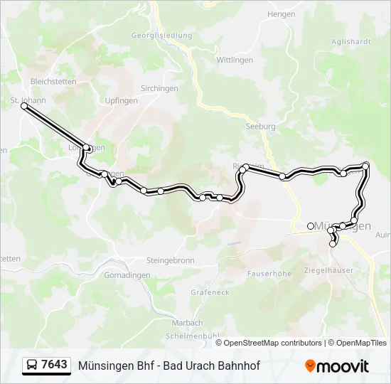 7643 Bus Line Map