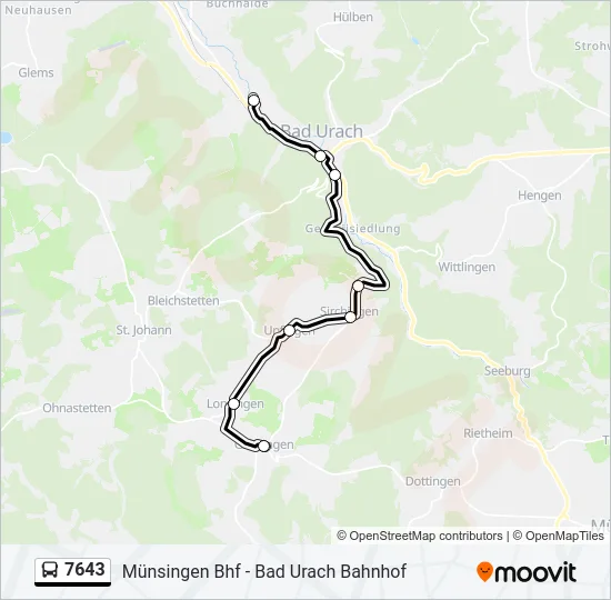 7643 Bus Line Map