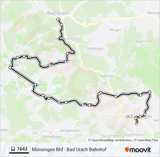 7643 Bus Line Map