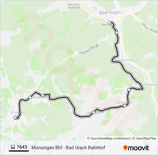 7643 Bus Line Map