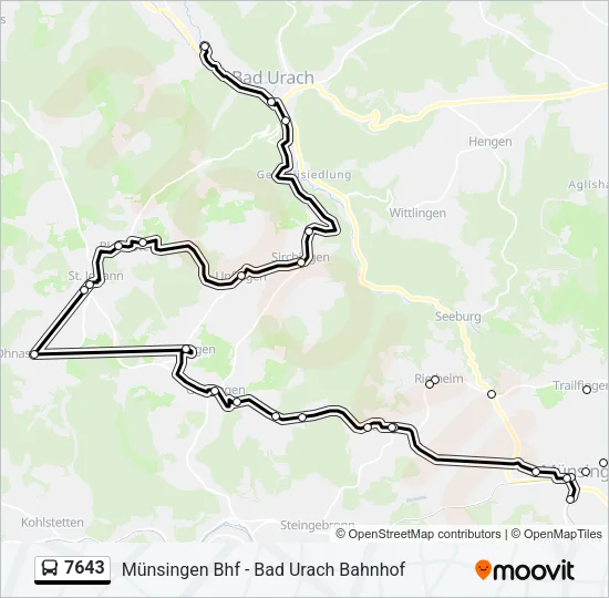 7643 Bus Line Map