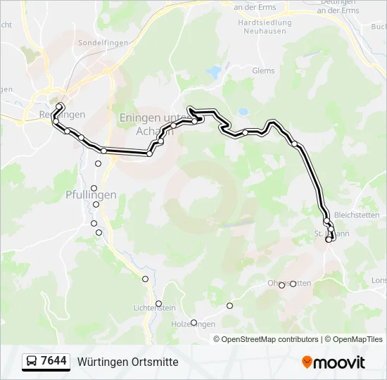 7644 Bus Line Map
