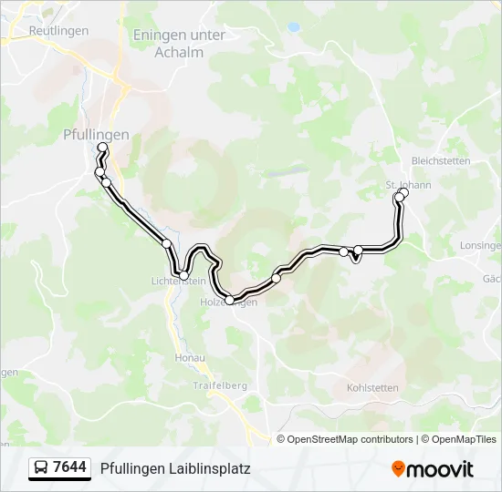 7644 Bus Line Map